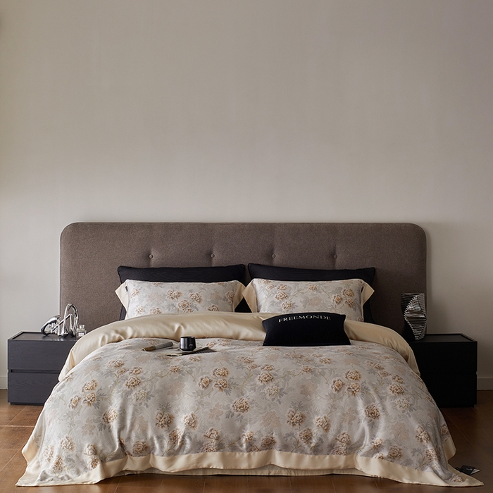 91家纺网 家纺一手货源 找家纺 （总）蕾诺家纺 2025新款60支进口奥地利兰精天丝数码印花四件套