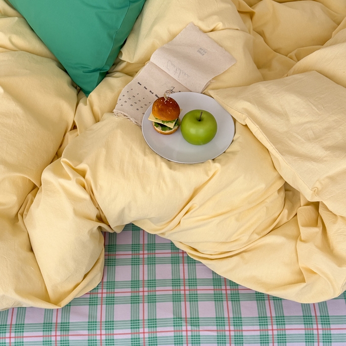 91家纺网 家纺一手货源 找家纺 （总）艾沁家纺 2025新款全棉数码印花水洗棉撞色混搭四件套