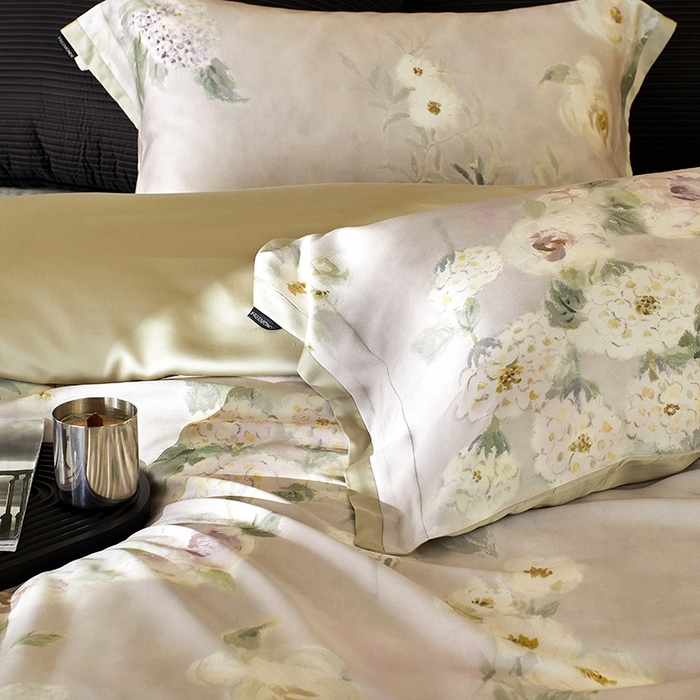 91家纺网 家纺一手货源 找家纺 蕾诺家纺 2025新款60支进口奥地利兰精天丝数码印花四件套 紫苏-海葵紫