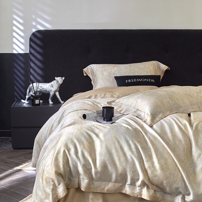 91家纺网 家纺一手货源 找家纺 蕾诺家纺 2025新款60支进口奥地利兰精天丝数码印花四件套 松岛