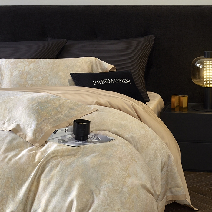 91家纺网 家纺一手货源 找家纺 蕾诺家纺 2025新款60支进口奥地利兰精天丝数码印花四件套 松岛