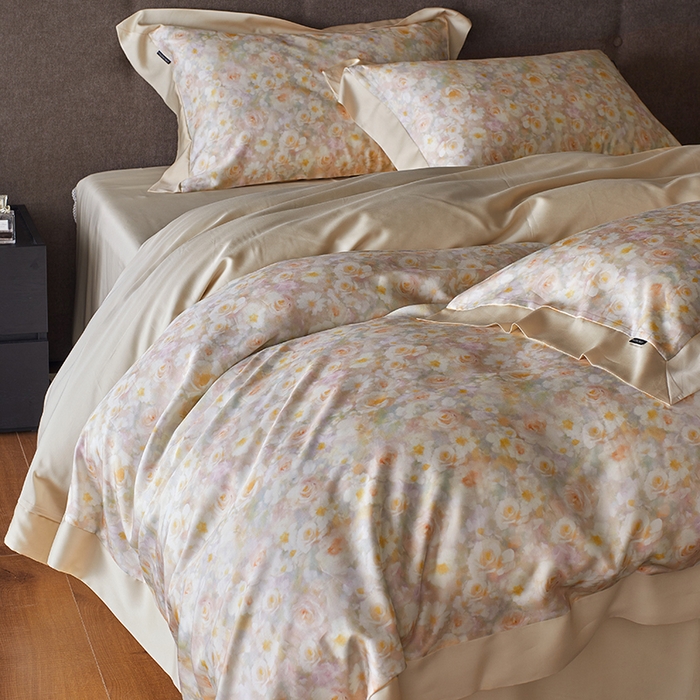 91家纺网 家纺一手货源 找家纺 蕾诺家纺 2025新款60支进口奥地利兰精天丝数码印花四件套 茉莉清晨