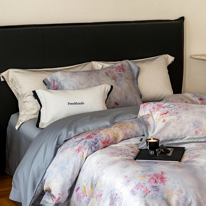 91家纺网 家纺一手货源 找家纺 （总）蕾诺家纺 2025新款60支进口奥地利兰精天丝数码印花四件套