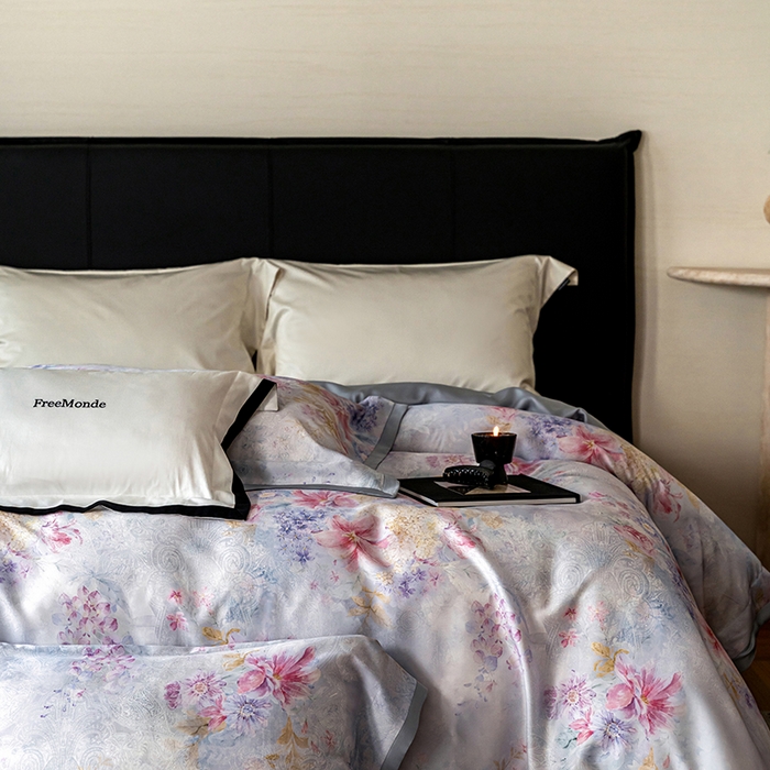 91家纺网 家纺一手货源 找家纺 （总）蕾诺家纺 2025新款60支进口奥地利兰精天丝数码印花四件套