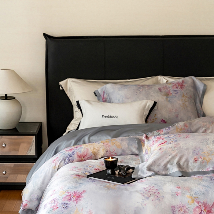 91家纺网 家纺一手货源 找家纺 （总）蕾诺家纺 2025新款60支进口奥地利兰精天丝数码印花四件套