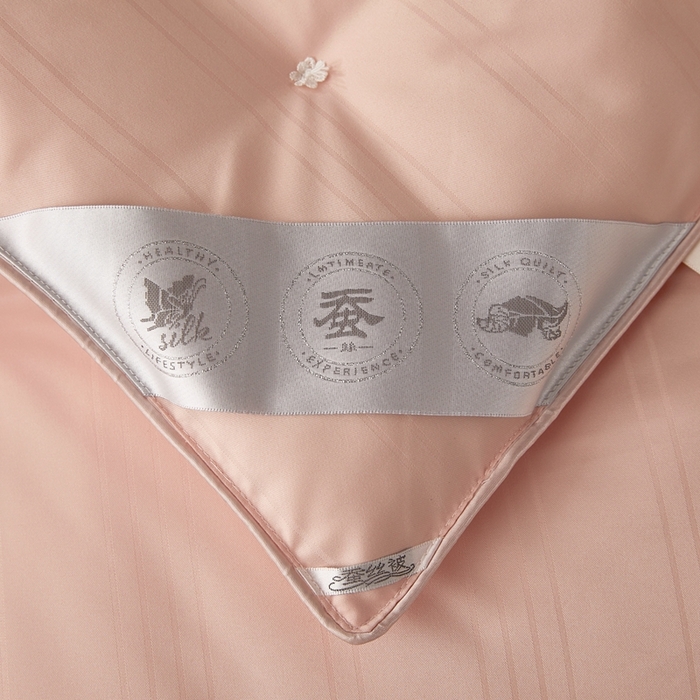 91家纺网 家纺一手货源 找家纺 喜糯糯 2025新款长绒棉提花被子被芯 粉玉