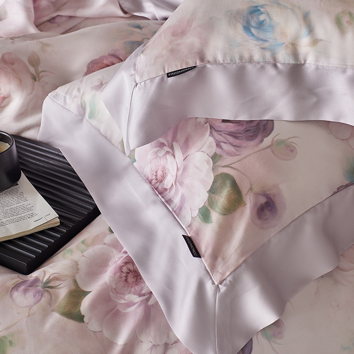 91家纺网 家纺一手货源 找家纺 蕾诺家纺 2025新款60支进口奥地利兰精天丝数码印花四件套 花离海-罗兰紫