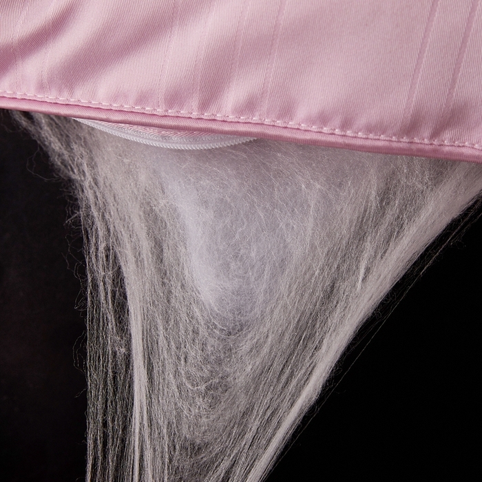 91家纺网 家纺一手货源 找家纺 喜糯糯 2025新款长绒棉提花被子被芯 樱花粉