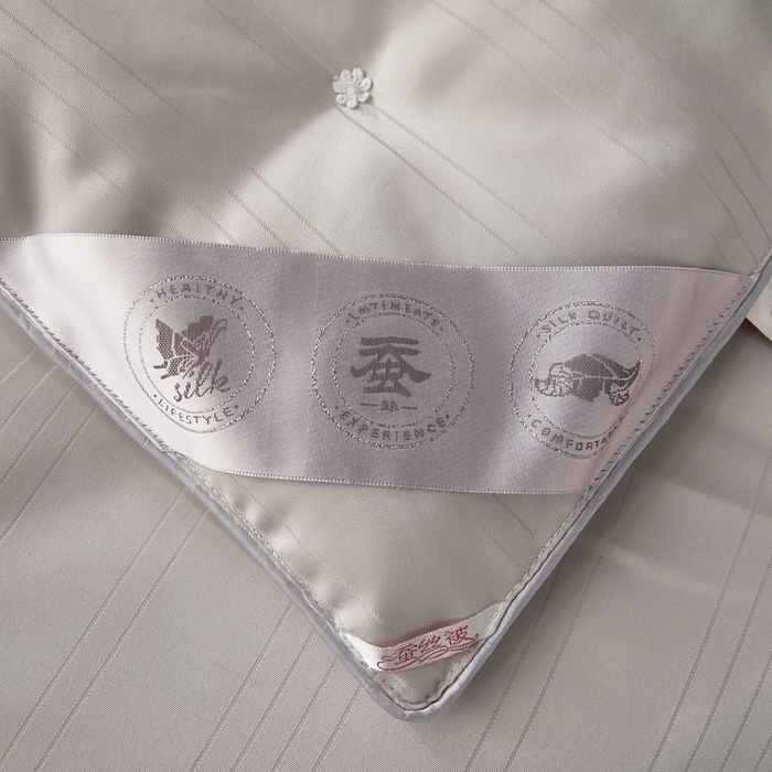 91家纺网 家纺一手货源 找家纺 喜糯糯 2025新款长绒棉提花被子被芯 云烟灰