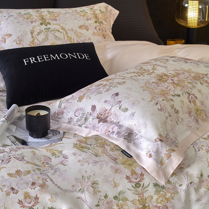 91家纺网 家纺一手货源 找家纺 蕾诺家纺 2025新款60支进口奥地利兰精天丝数码印花四件套 赫本