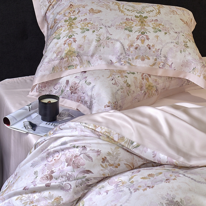 91家纺网 家纺一手货源 找家纺 蕾诺家纺 2025新款60支进口奥地利兰精天丝数码印花四件套 赫本