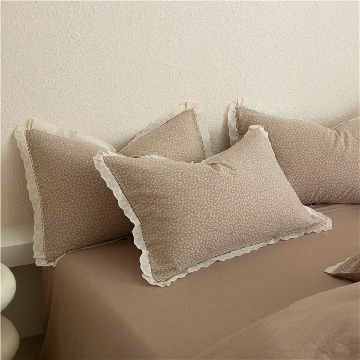 91家纺网 家纺一手货源 找家纺 （总）忘忧草 2025新款全棉纯棉色织提花四件套-花漾