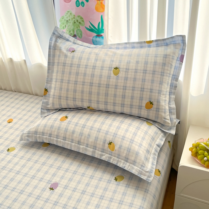 2025新款全棉印花小清新单品系列-单枕套甜酷莓莓