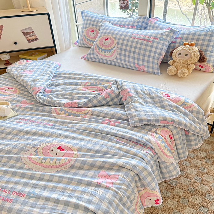 91家纺网 家纺一手货源 找家纺 （总）创优家纺 2025新款双层皱皱纱水洗棉夏被夏凉被空调被可机洗空调被子被芯棉被