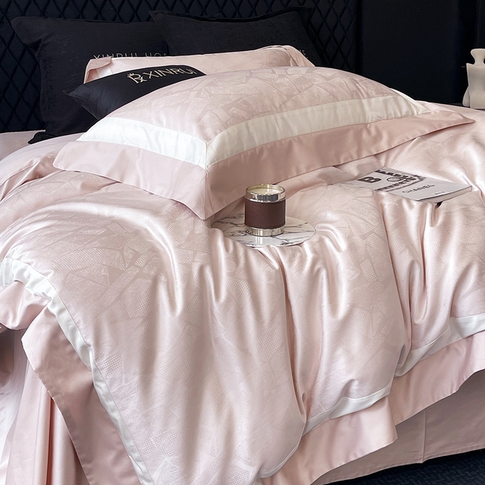 91家纺网 家纺一手货源 找家纺 （总）馨蕊家居 2025新款高精密天丝棉提花流金岁月系列四件套