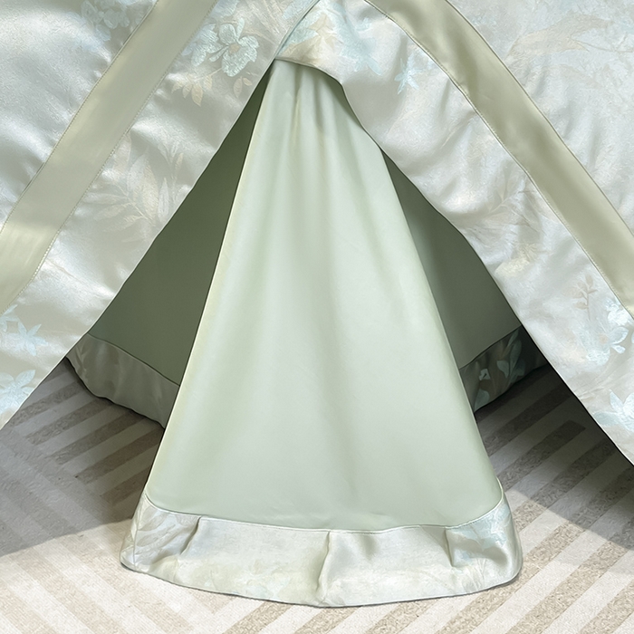 91家纺网 家纺一手货源 找家纺 （总）  2025夏季A类天丝棉贡缎提花四件套真丝全工艺丝滑裸睡长绒棉床单床笠轻奢风爆款床上用品 -尤朵