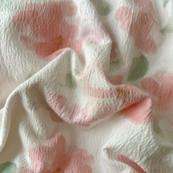 91家纺网 家纺一手货源 找家纺 春光里 2025新款亲肤舒适木棉皱皱纱花边四件套 旧梦蔷薇