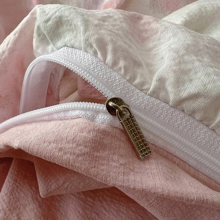 91家纺网 家纺一手货源 找家纺 春光里 2025新款亲肤舒适木棉皱皱纱花边四件套 旧梦蔷薇