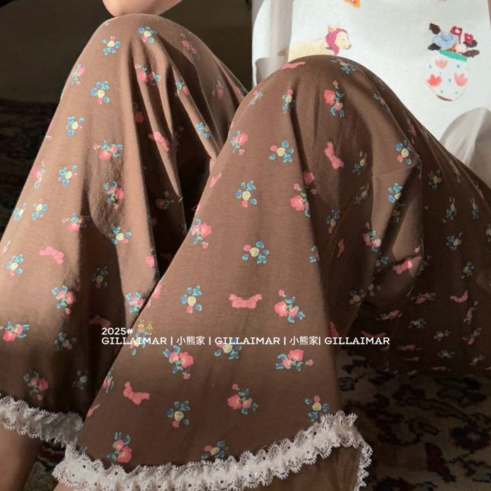 91家纺网 家纺一手货源 找家纺 （总）妍景家居生活馆 2025新款小熊家-油画小猫家居服