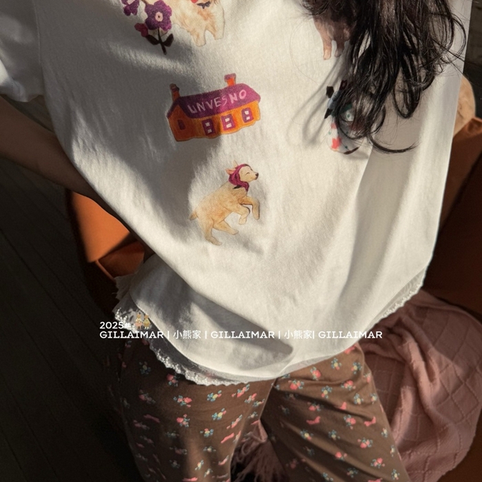 91家纺网 家纺一手货源 找家纺 （总）妍景家居生活馆 2025新款小熊家-油画小猫家居服