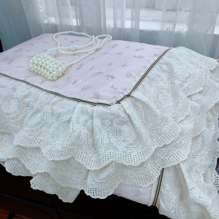 91家纺网 家纺一手货源 找家纺 暖居2025新款欧式浪漫多功能夏被 艾琳粉