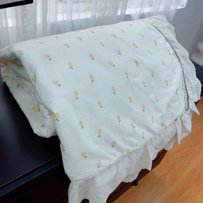 91家纺网 家纺一手货源 找家纺 暖居2025新款欧式浪漫多功能夏被 菠萝蜜