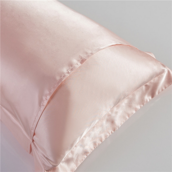 91家纺网 家纺一手货源 找家纺 （总）凯森家纺 高仿真丝枕套桑蚕丝纯色枕芯套冰丝夏季成人枕头套48x74cm家用枕巾一对装