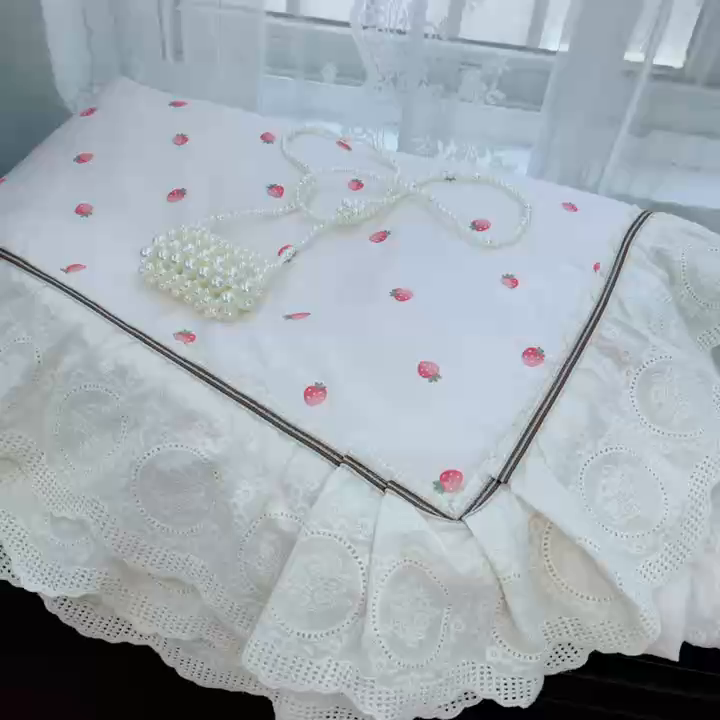 91家纺网 家纺一手货源 找家纺 暖居2025新款欧式浪漫多功能夏被 草莓点点