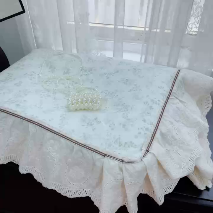 91家纺网 家纺一手货源 找家纺 暖居2025新款欧式浪漫多功能夏被 春风里绿