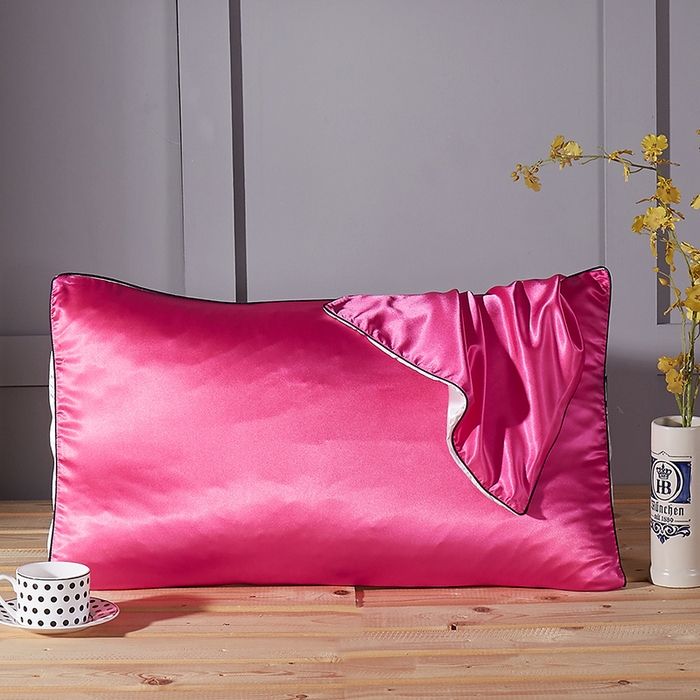 91家纺网 家纺一手货源 找家纺 （总）凯森家纺 2025夏季冰丝枕套天丝丝绸枕芯套高仿真丝蚕丝枕头套单人枕巾48x74cm