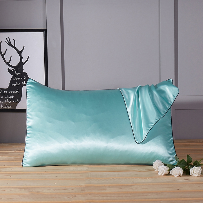 91家纺网 家纺一手货源 找家纺 （总）凯森家纺 2025夏季冰丝枕套天丝丝绸枕芯套高仿真丝蚕丝枕头套单人枕巾48x74cm