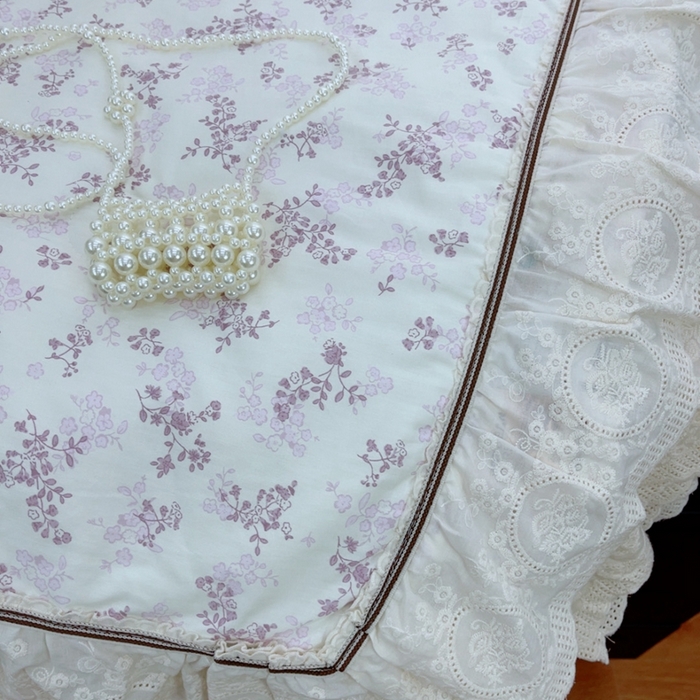 91家纺网 家纺一手货源 找家纺 暖居2025新款欧式浪漫多功能夏被 枝子紫色