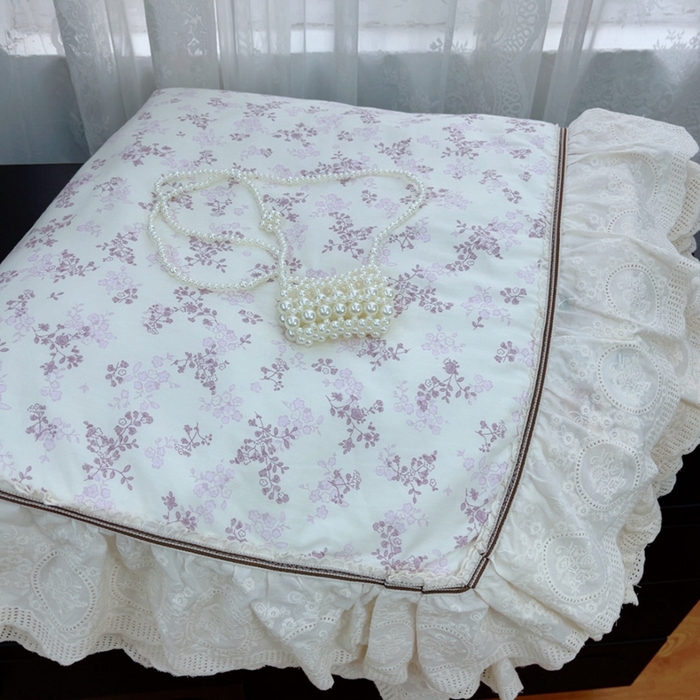 91家纺网 家纺一手货源 找家纺 暖居2025新款欧式浪漫多功能夏被 枝子紫色