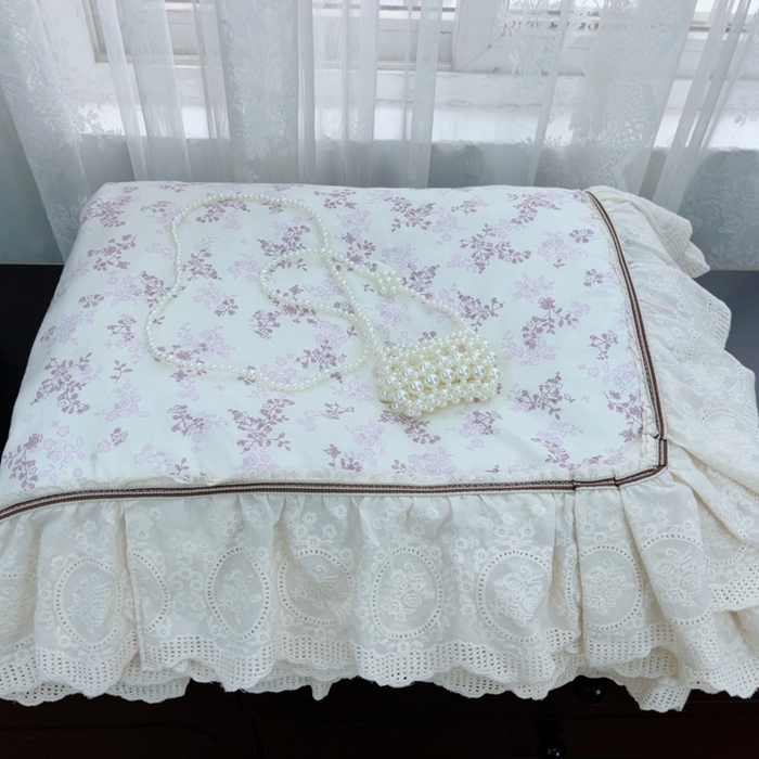 91家纺网 家纺一手货源 找家纺 暖居2025新款欧式浪漫多功能夏被 枝子紫色
