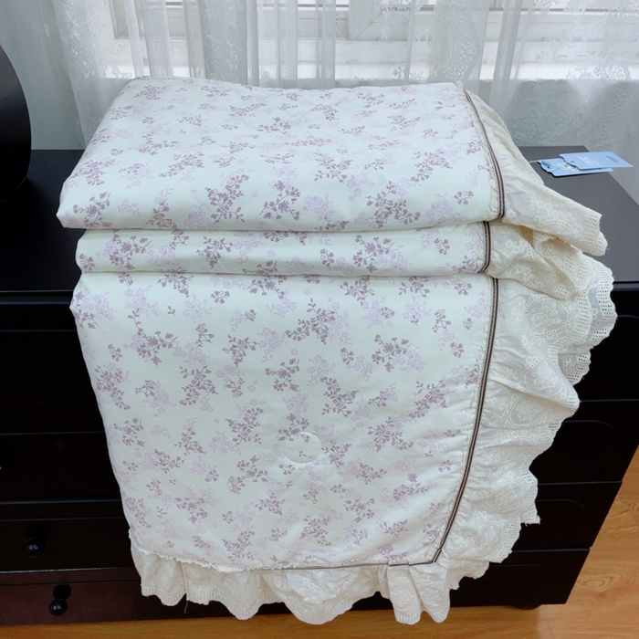暖居2025新款欧式浪漫多功能夏被 枝子紫色