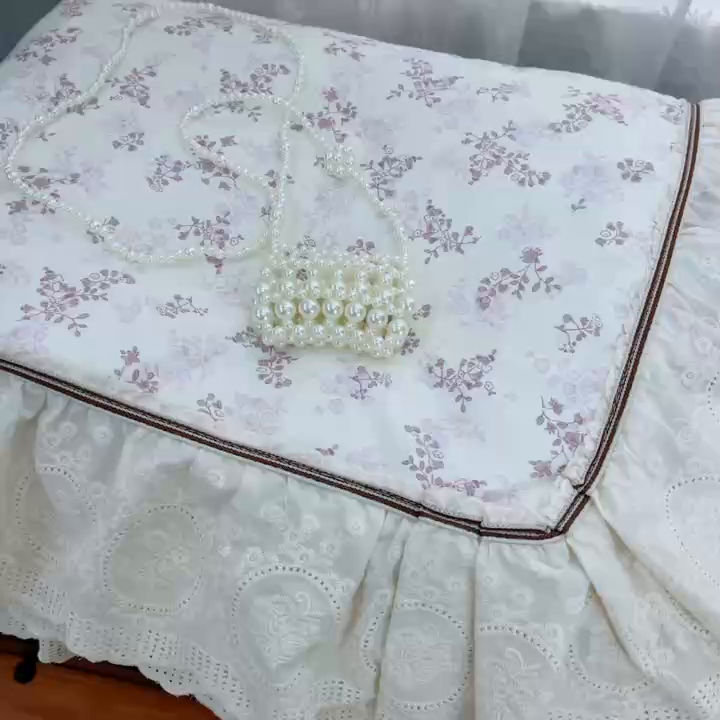 91家纺网 家纺一手货源 找家纺 暖居2025新款欧式浪漫多功能夏被 枝子紫色