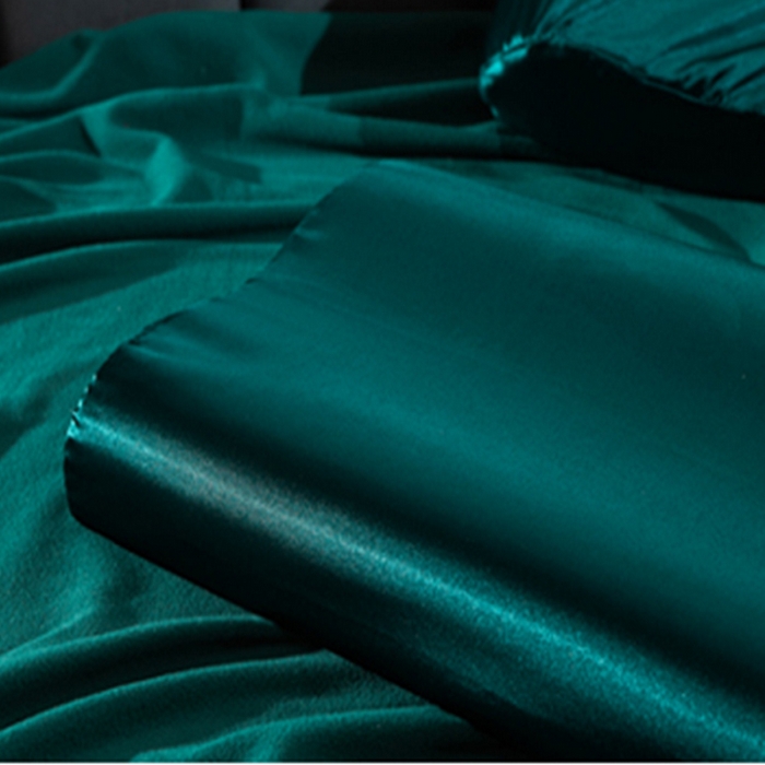 91家纺网 家纺一手货源 找家纺 凯森家纺 夏季双面冰丝乳胶枕套记忆枕枕芯套成人40x60儿童50x30cm 立体墨绿