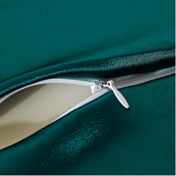 91家纺网 家纺一手货源 找家纺 凯森家纺 夏季双面冰丝乳胶枕套记忆枕枕芯套成人40x60儿童50x30cm 立体墨绿