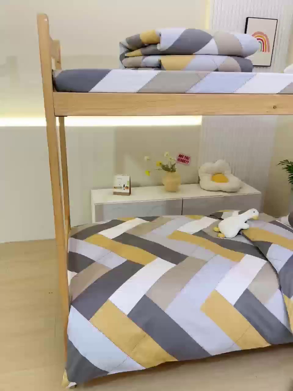 91家纺网 家纺一手货源 找家纺 （总）凯森家纺 133x72学生全棉三件套床单款上下铺宿舍六件套纯棉被套