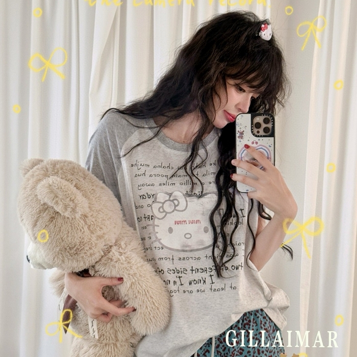 91家纺网 家纺一手货源 找家纺 妍景家居生活馆 2025新款小熊家-豹纹KT家居服 豹纹KT-蓝色