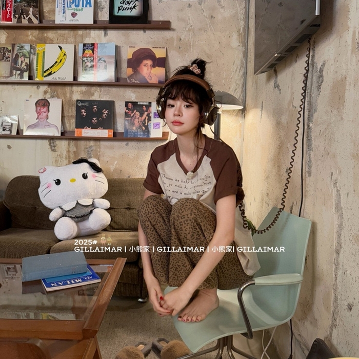 91家纺网 家纺一手货源 找家纺 （总）妍景家居生活馆 2025新款小熊家-豹纹KT家居服