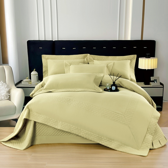 91家纺网 家纺一手货源 找家纺 （总）OL家纺2025新款轻奢风氧乐棉床盖夹棉防滑四件套