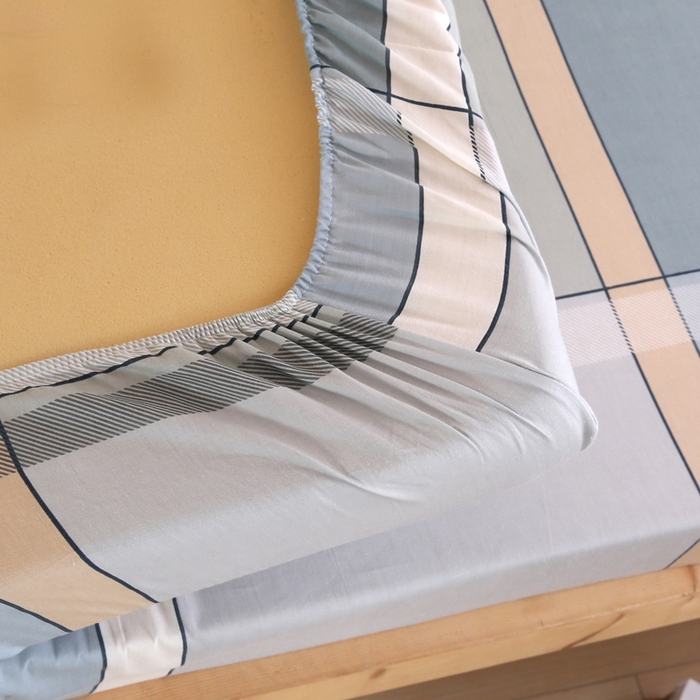 91家纺网 家纺一手货源 找家纺 凯森家纺 2025新款斜纹加厚全棉三件套寝室学生床笠上下铺床三件套单被套150x200 格兰特