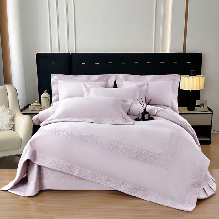 （总）OL家纺2025新款轻奢风氧乐棉床盖夹棉防滑四件套