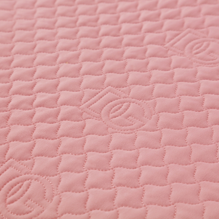 91家纺网 家纺一手货源 找家纺 OL家纺2025新款轻奢风氧乐棉床盖夹棉防滑四件套 华尔兹-粉玉