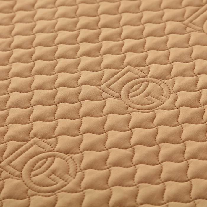 91家纺网 家纺一手货源 找家纺 OL家纺2025新款轻奢风氧乐棉床盖夹棉防滑四件套 华尔兹-咖啡