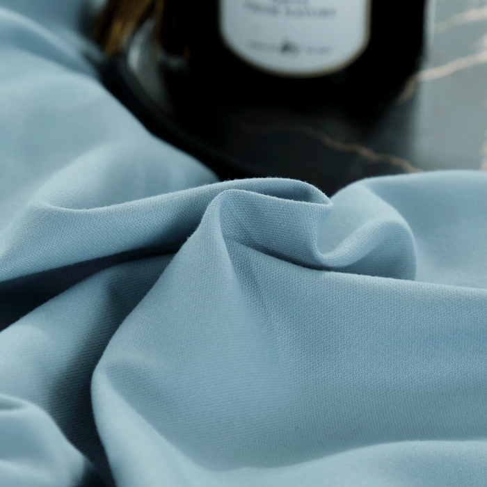 91家纺网 家纺一手货源 找家纺 OL家纺2025新款轻奢风氧乐棉床盖夹棉防滑四件套 华尔兹-蓝色