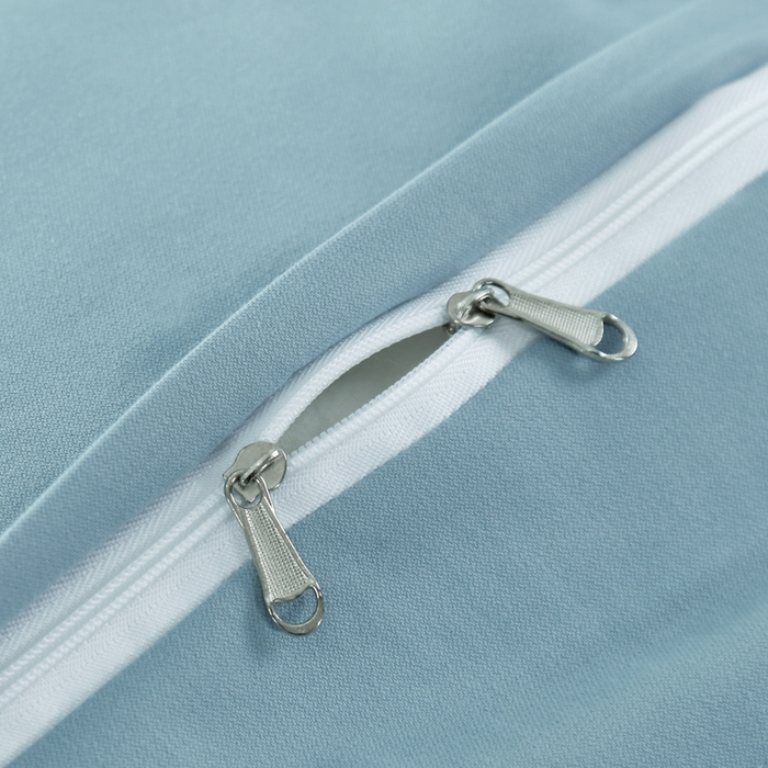 91家纺网 家纺一手货源 找家纺 OL家纺2025新款轻奢风氧乐棉床盖夹棉防滑四件套 华尔兹-蓝色