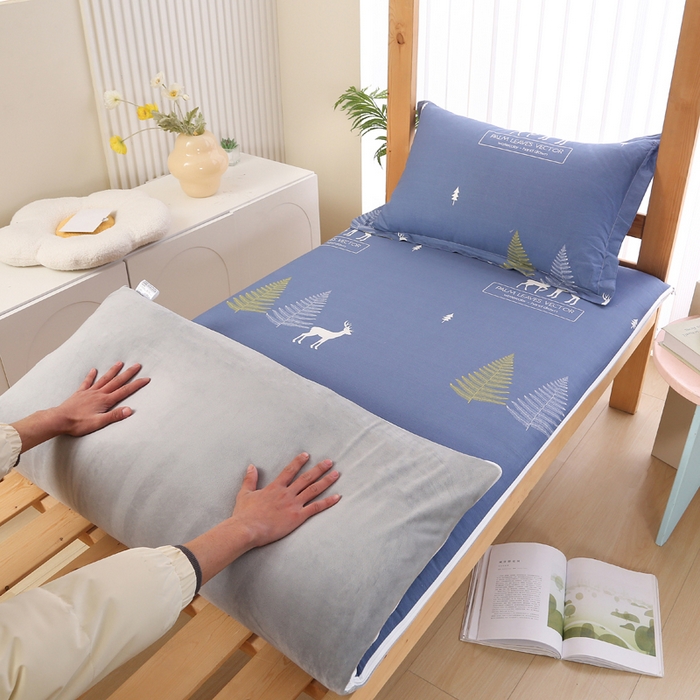 91家纺网 家纺一手货源 找家纺 （总）凯森家纺 2025新款133x72全棉三件套床套款学生被套宿舍寝室垫套款六件套