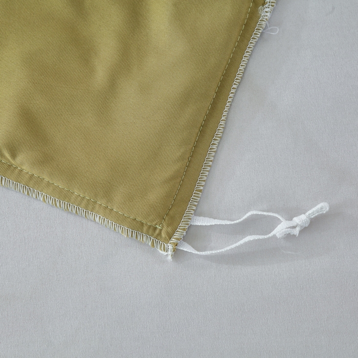 91家纺网 家纺一手货源 找家纺 OL家纺 2025春夏新款轻奢风针织云棉床盖夹绵防滑床盖款四件套 草绿